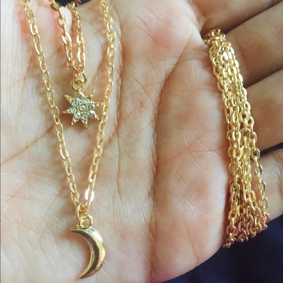 🎊HP🎉 Boho Chic Moon Sun Star Necklace - Picture 3 of 3